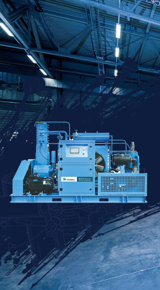 medium pressure screw compressor